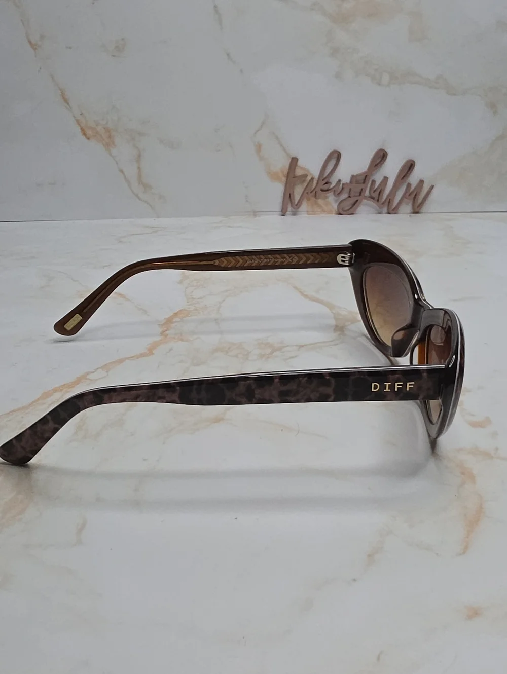 Diff Cleo Leopard Cat Eye Sunglasses - Brown